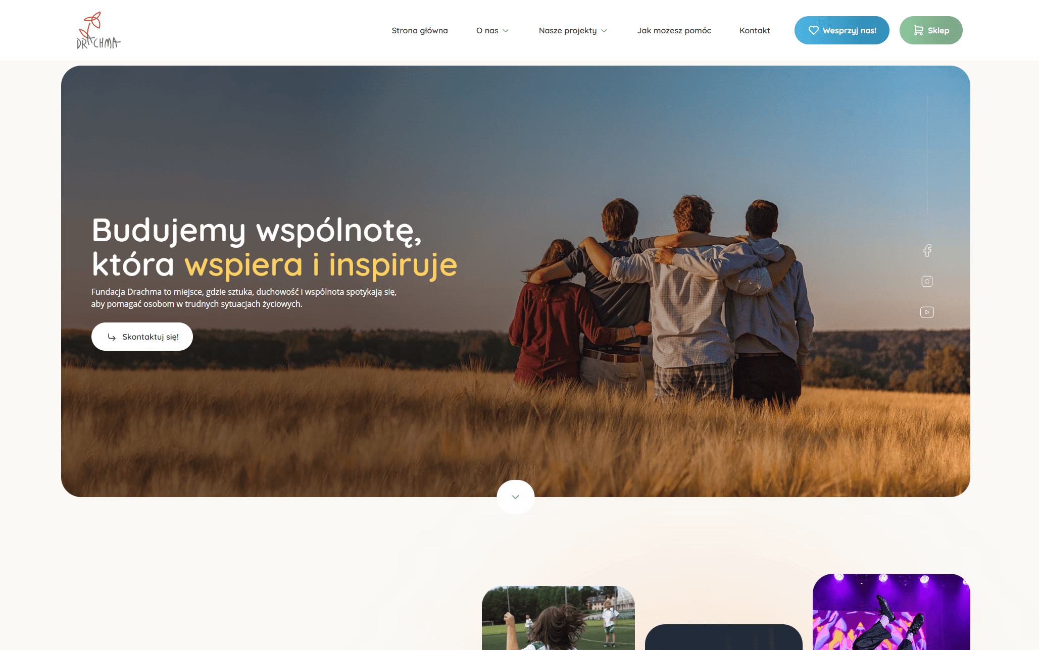 Strona główna Fundacji Drachma.
